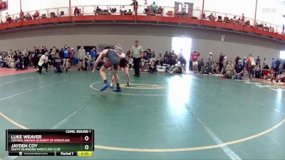 113 lbs Cons. Round 1 - Luke Weaver, Central Indiana Academy Of Wrestling vs Jayden Coy, South Dearborn Wrestling Club