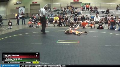 60 lbs Round 2 (4 Team) - Lennox Campbell, Hudson Orange vs Miles Kennedy, Lapeer