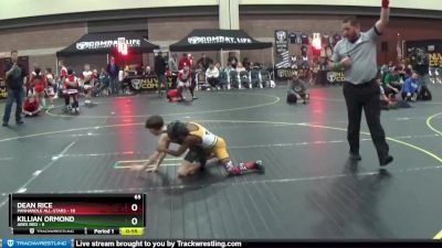 65 lbs Round 5 (6 Team) - Killian Ormond, Ares Red vs Dean Rice, Panhandle All-Stars