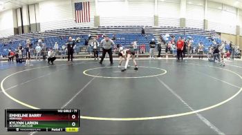 71 lbs Round 1 - Emmeline Barry, Nebraska vs KyLynn Larkin, ISI Wrestling Club