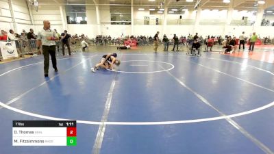 77 lbs Quarterfinal - Onias Thomas, Ashland vs Maddox Fitzsimmons, Rhode Rage