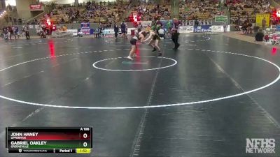 A 106 lbs Quarterfinal - Gabriel Oakley, Greeneville vs John Haney, Upperman