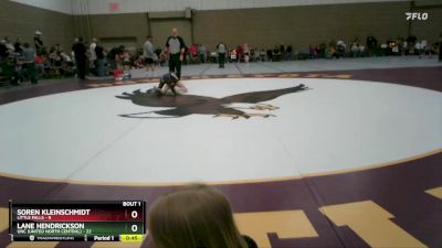 75 lbs Semis (4 Team) - Soren Kleinschmidt, Little Falls vs Lane Hendrickson, UNC (United North Central)