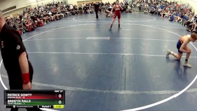 117 lbs Semis & 1st Wrestleback (8 Team) - Breidyn Ralls, Team Arizona vs Patrick Dowty, Indiana Blue