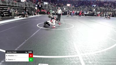 75 lbs Quarterfinal - Brooks Maddix, Sebolt Wrestling Academy vs Sloan Sears, PSF