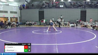 106 lbs Placement Matches (8 Team) - Justus Thrasher, Center Grove vs John Bissmeyer, Cathedral