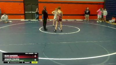 120 lbs Round 1 - Sebron Colson, Blackman Freestyle And Greco vs Sean Sanders, Ground Zero Wrestling