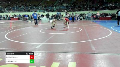 92 lbs Consi Of 4 - Drake Sheffield, Lincoln Christian vs Sonny Hicks, CowTown Elite