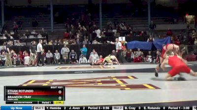 125 lbs Quarterfinal - Ethan Rotondo, Wisconsin vs Brandon Cray, Maryland