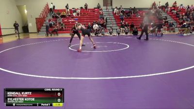 113 lbs Cons. Round 3 - Sylvester Kotoe, Waterloo West vs Kendall Kurtz, Iowa City, City High