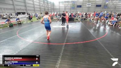 170 lbs Quarters & 1st Wb (16 Team) - Maximus Norman, Tennessee vs Elijah Means, Kansas Red