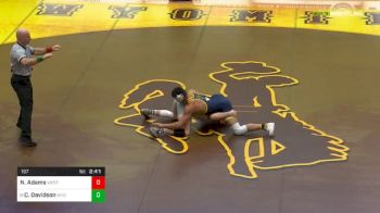 197 lbs Noah Adams, West Virginia vs Cale Davidson, Wyoming