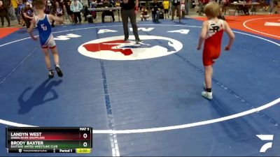 63 lbs Champ. Round 2 - Landyn West, Green River Grapplers vs Brody Baxter, Eastside United Wrestling Club