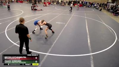 83 lbs Cons. Round 5 - Mason Sorensen, Owatonna Wrestling Association vs Brycen Kothenbeutel, MN Elite Wrestling Club