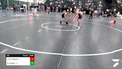 132 lbs Cons. Round 4 - Brogan Trollope, Pikes Peak Warriors vs Austin Snapp, Wray Wrestling Club