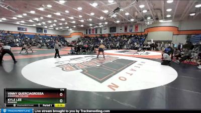 174 lbs Cons. Round 4 - Kyle Lee, Roanoke vs Vinny Querciagrossa, Augustana College