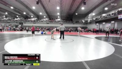 140 lbs Champ. Round 2 - Beau Brown, Willard Youth Wrestling Club-AAA vs Hunter Anderson, Marceline Kids Wrestling Club