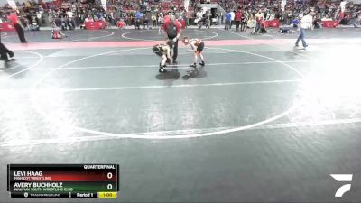 80 lbs Quarterfinal - Avery Buchholz, Waupun Youth Wrestling Club vs Levi Haag, Mishicot Wrestling