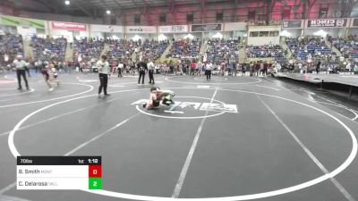 70 lbs Round Of 32 - Bryant Smith, Montezuma-Cortez Middle School vs Casius Delarosa, Valley Bad Boys