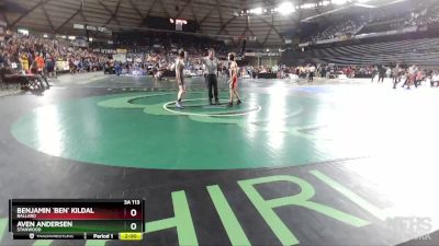 3A 113 lbs Champ. Round 1 - Aven Andersen, Stanwood vs Benjamin `Ben` Kildal, Ballard