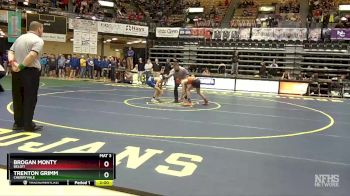 106 lbs Champ. Round 1 - Brogan Monty, Beloit vs Trenton Grimm, Cherryvale