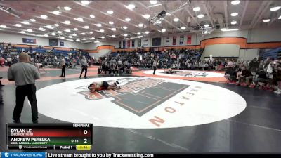 133 lbs Semifinal - Andrew Perelka, John Carroll University vs Dylan Le, Ohio Northern