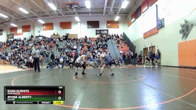 126 lbs Semifinal - Evan Kusmits, Manchester vs Ryder Alberty, Galion