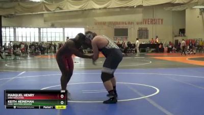 285 lbs Cons. Round 3 - Marquel Henry, Ohio Wesleyan vs Keith Heineman, Case Western Reserve