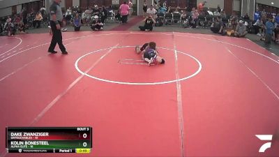 53 lbs Quarterfinals (8 Team) - Dake Zwanziger, Untouchables vs Kolin Bonesteel, Alpha Elite