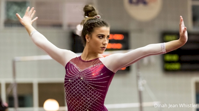Natalie Brown poses on floor Oklahoma