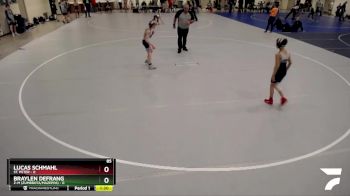 85 lbs Finals (8 Team) - Braylen DeFrang, Z-M (Zumbrota/Mazeppa) vs Lucas Schmahl, St. Peter