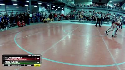 130 lbs Cons. Round 5 - Nolan Schepers, Eierman Elite Wrestling Club-AA vs Kobe Hughes, Victory Wrestling-AAA