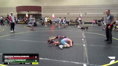 72 lbs Round 4 (6 Team) - Brookson Marksbury, Copperheads vs Grayson VanValkenburg, Ares Black