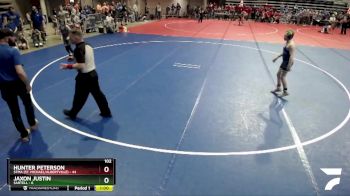 102 lbs Quarterfinals (8 Team) - Hunter Peterson, STMA (St. Michael/Albertville) vs Jaxon Justin, Sartell