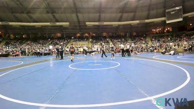 110 lbs 5th Place - Gentry Shelton, Skiatook Youth Wrestling 2022-23 vs DeKadence Theriot, F-5 Grappling