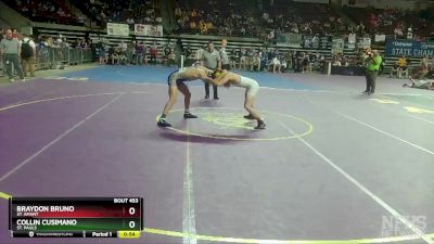 D 1 132 lbs Cons. Round 4 - Collin Cusimano, St. Pauls vs Braydon Bruno, St. Amant