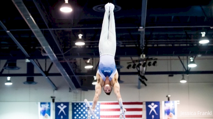 Sam Mikulak 2016 Winter Challenge parallel bars