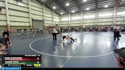 115 lbs Cons. Round 2 - Tanner Davis, Sanderson Wrestling Academy vs Gage Rasmussen, Champions Wrestling Club