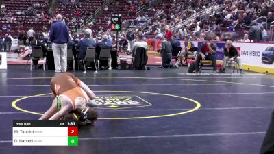 107 lbs Round Of 16 - Max Tancini, Perkiomen Valley vs Dylan Barrett, Penn Trafford