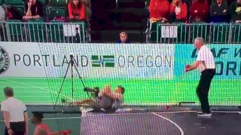 Kendell Williams Nails Photographer During Shot Put Pentathlon