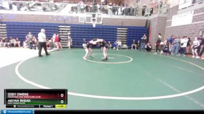 112 lbs Round 1 - Zoey Owens, Mountain Man Wrestling Club vs Akiyah Rhead, East Idaho Elite