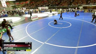 56 lbs Semifinal - Jaxon Azziz, Granite Wrestling Club vs Julian Campos, So Cal Hammers Wrestling