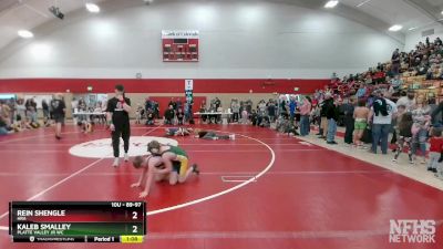 89-97 lbs Round 2 - Kaleb Smalley, Platte Valley Jr WC vs Rein Shengle, HRA