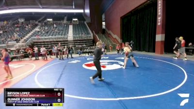 97 lbs 3rd Place Match - Bryson Lopez, High Plains Thunder Wrestling Club vs Gunner Johnson, Touch Of Gold Wrestling Club