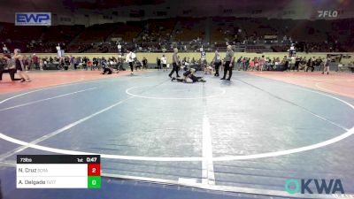 73 lbs Consi Of 8 #2 - Nathan Cruz, Scrap Yard Training vs Aaron Delgado, Tuttle Wrestling