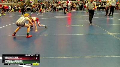 80 lbs Champ. Round 2 - Hank Golden, Greater Heights Wrestling vs Easton Anderson, Nebraska Wrestling Academy