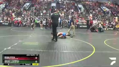 75 lbs Semifinal - Ryan Fitch, Dearborn Heights WC vs Brody Compau, Michigan Grappler RTC