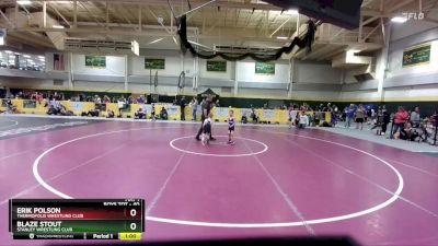 40 lbs 7th Place Match - Blaze Stout, Stanley Wrestling Club vs Erik Polson, Thermopolis Wrestling Club