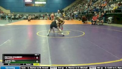 3 - 126 lbs Cons. Round 1 - Justin Hill, Caroline vs Peyton Stanbery, Brookville HS