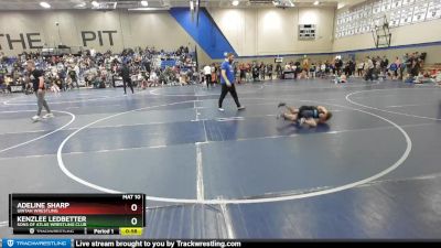 57 lbs Round 5 - Kenzlee Ledbetter, Sons Of Atlas Wrestling Club vs Adeline Sharp, Uintah Wrestling